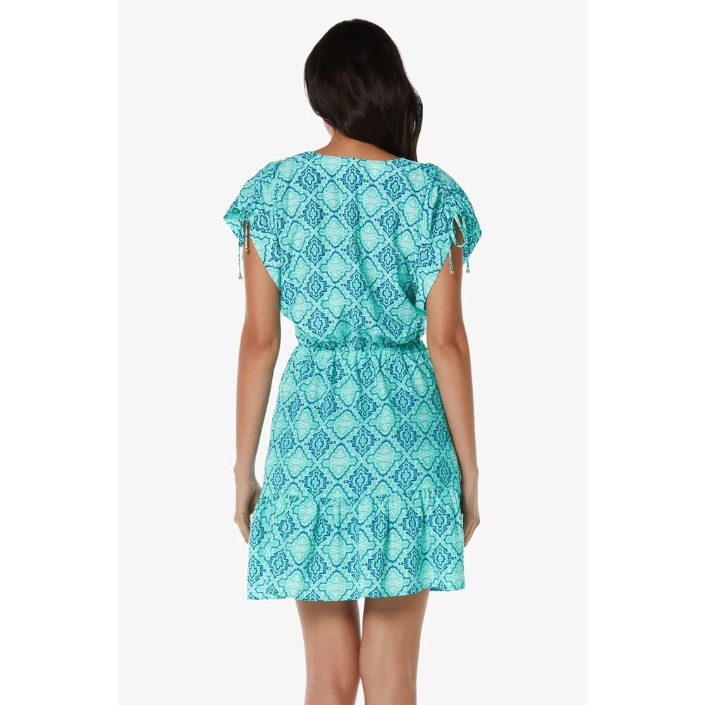 Helen Jon NWT Women's Marbella Tile V-Neck Dress Size M - Picture 3 of 13